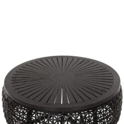 Ronde Salontafel Zwart Rotan -Meubelverkoop must living rimini large ronde salontafel zwart rotan 01