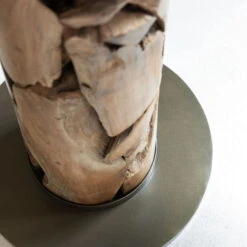 Boomstam Vloerlamp Teak -Meubelverkoop must living tempo boomstam vloerlamp teak 02