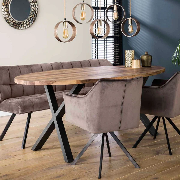 Eettafel Ovaal Industrieel 3 Eettafel Ovaal Industrieel