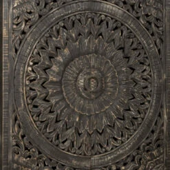 Vintage Ladekast Zwart Houtsnijwerk -Meubelverkoop renew casina gedecoreerde wandkast zwart 02