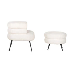Ronde Hocker Zachte Stof -Meubelverkoop richmond interiors amelia ronde hocker wit boucle 02 1