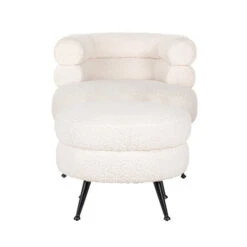 Ronde Hocker Zachte Stof -Meubelverkoop richmond interiors amelia ronde hocker wit boucle 04 1