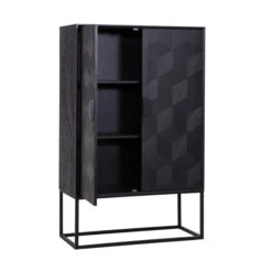 Grote Kast Zwart Hout -Meubelverkoop richmond interiors blax grote kast zwart hout 03