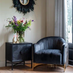 Zwart Nachtkastje Van Hout -Meubelverkoop richmond interiors blax zwart nachtkastje van hout 08