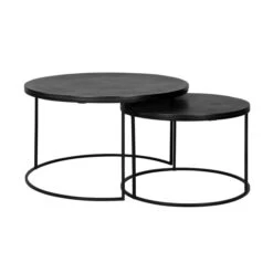 Ronde Salontafels Zwart Staal
