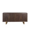 Dressoir Donker Hout Brushed Gold