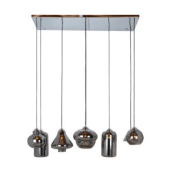 Design Eettafel Hanglamp Rookglas