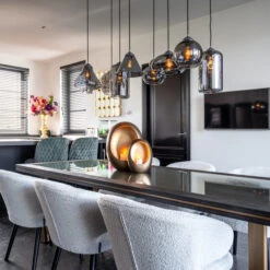 Design Eettafel Hanglamp Rookglas -Meubelverkoop richmond interiors crosley design eettafel hanglamp rookglas 05