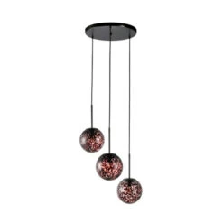 Trapse Hanglamp Zwart Glas Klein