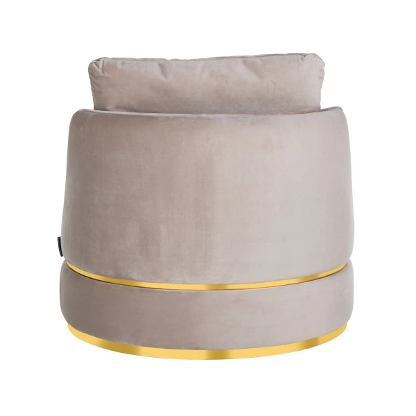 Ronde Design Fauteuil Met Goud 6 Ronde Design Fauteuil Met Goud - Afbeelding 4