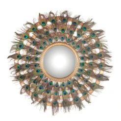 Ronde Spiegel Met Pauw Veren