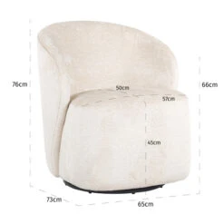 Draaifauteuil Chenille 13 Draaifauteuil Chenille -Meubelverkoop richmond interiors sofia draaifauteuil chenille wit 06 2