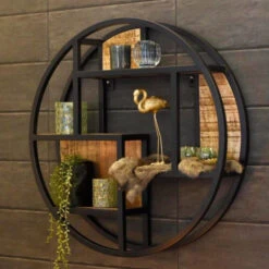 Rond Wandrek Van Hout En Metaal 9 Rond Wandrek Van Hout En Metaal -Meubelverkoop rond wandrek van hout en metaal bodio nevada 03 1