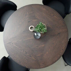 Ronde Eettafel Donkerbruin -Meubelverkoop ronde eettafel donkerbruin bodio curb 03