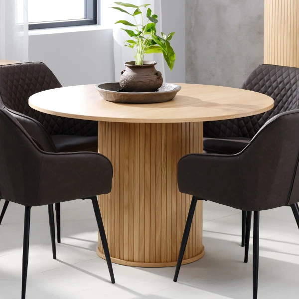 Ronde Eettafel Eiken 5 Ronde Eettafel Eiken - Afbeelding 3