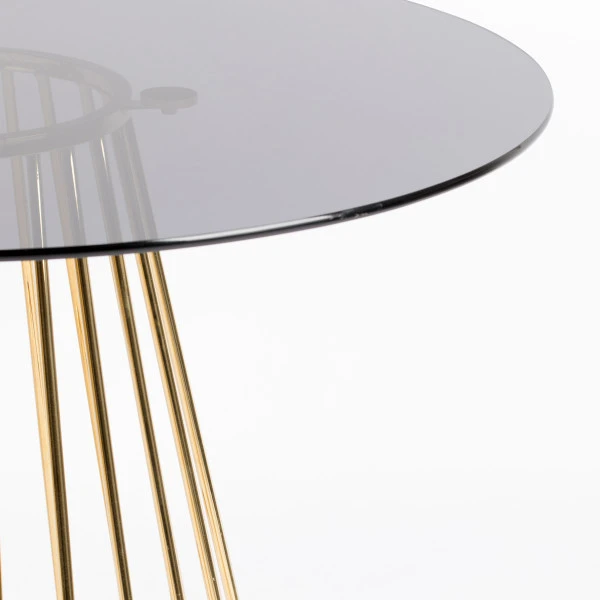 Ronde Eettafel Glas Met Goud 5 Ronde Eettafel Glas Met Goud - Afbeelding 3