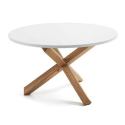 Ronde Eettafel Wit Met Eiken -Meubelverkoop ronde eettafel laforma nori 01 800x800 1