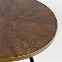 Ronde Salontafel Walnoot En Goud -Meubelverkoop ronde essenhouten salontafel denise lumz home 04