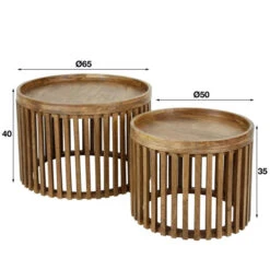 Ronde Salontafel Set Mangohout -Meubelverkoop ronde salontafel set mangohout tweak giani 07