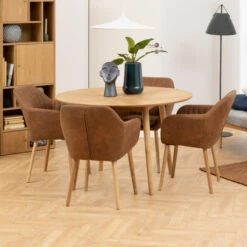 Ronde Tafel Met Een Vissengraatpatroon -Meubelverkoop ronde tafel met een vissengraatpatroon sakura bodio 010