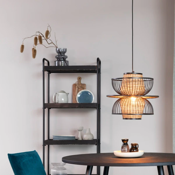 Retro Design Hanglamp Rotan 5 Retro Design Hanglamp Rotan - Afbeelding 3