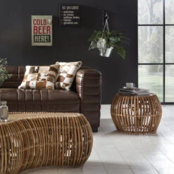 Salontafel Rotan En Teak 60 Cm -Meubelverkoop salontafel rotan en teak 60 cm rattan lavis 05