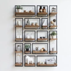 Wandrek Met 2 Planken 20 Wandrek Met 2 Planken -Meubelverkoop shelfmate wand planken 05 3