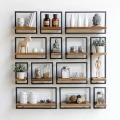 Wandrek Met 2 Planken 21 Wandrek Met 2 Planken -Meubelverkoop shelfmate wand planken 06 3