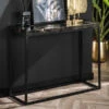 Sidetable Zwart Met Goud Blad