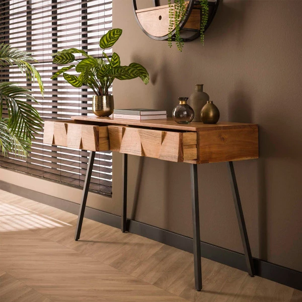 Stoer Acaciahouten Kaptafel 4 Stoer Acaciahouten Kaptafel - Afbeelding 2