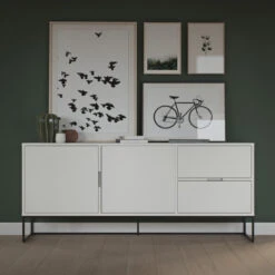 Dressoir Met Deuren En Lades -Meubelverkoop tenzo lipp dressoir met deuren en lades wit 02 1