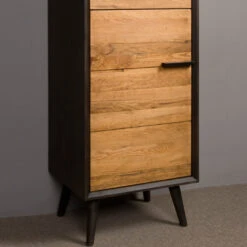 Smalle Wandkast Eiken Linksdraaiend -Meubelverkoop tower living bresso smalle wandkast eiken linksdraaiend 02