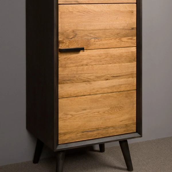 Smalle Wandkast Eiken Rechtsdraaiend 5 Smalle Wandkast Eiken Rechtsdraaiend - Afbeelding 3