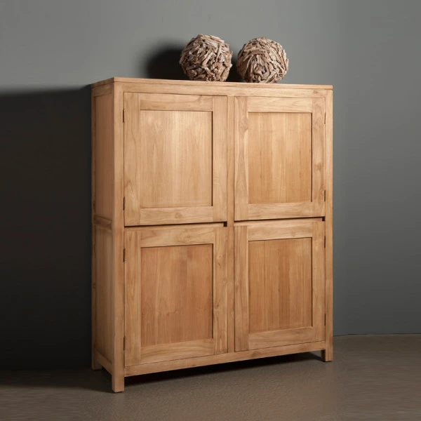 Wandkast Teakhout Met 4 Deuren 3 Wandkast Teakhout Met 4 Deuren