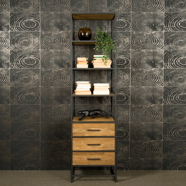 Smalle Open Kast Van Teakhout 3 Smalle Open Kast Van Teakhout