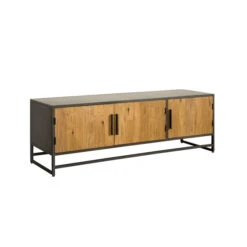 Tv-meubel Staal En Teak 160 Cm -Meubelverkoop tower living felino tv meubel metaal en teak 160 cm 01