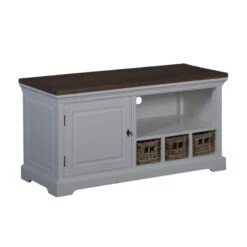 Tv-meubel Met Manden Landelijk120 Cm -Meubelverkoop tower living napoli landelijke tv meubel met manden 120cm 02