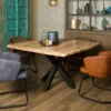 Boomstamtafel Vierkant -Meubelverkoop tower living soria vierkante boomstam eettafel 01