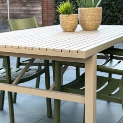 Tuintafel Aluminium -Meubelverkoop tuintafel aluminium 160 cm khaki bodio alure 03 1