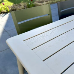 Tuintafel -Meubelverkoop tuintafel khaki aluminium bodio linde 03 1