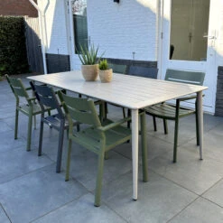 Tuintafel -Meubelverkoop tuintafel khaki aluminium bodio linde 06 1