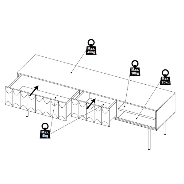 TV Kast Donkerbruin 7 TV Kast Donkerbruin - Afbeelding 5