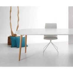 Uitschuifbare Tafel Ovaal 160 -Meubelverkoop uitschuifbare eettafel laforma oakland 160 06 800x800 1