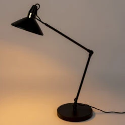 Bureaulamp Zwart Met Goud -Meubelverkoop verstelbare bureaulamp zwart met goud jona bodio 02