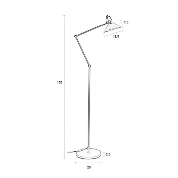 Verstelbare Vloerlamp Zwart Met Goud 10 Verstelbare Vloerlamp Zwart Met Goud - Afbeelding 8