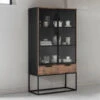 Vitrinekast Industrieel Teak No. 1 1 Vitrinekast Industrieel Teak No. 1 -Meubelverkoop vitrinekast teakhout no.1 cosmo dtp home 03