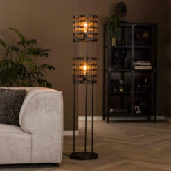 Vloerlamp Gevlochten Metaal