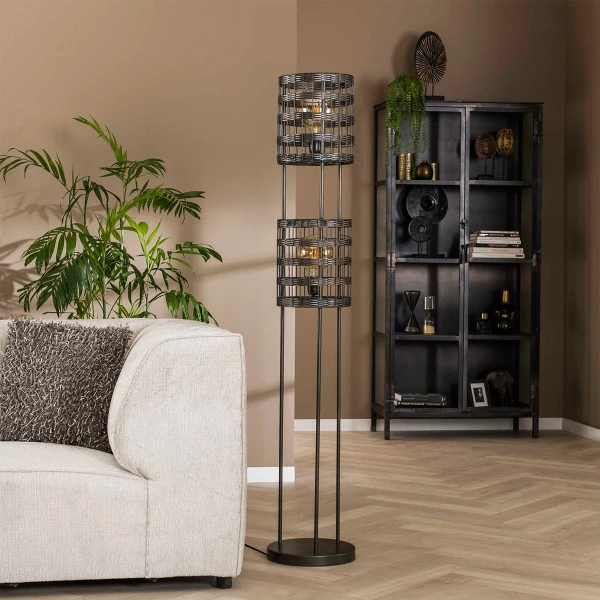 Vloerlamp Gevlochten Metaal 4 Vloerlamp Gevlochten Metaal - Afbeelding 2