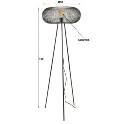 Vloerlamp Met Metalen Kap -Meubelverkoop vloerlamp met metalen kap disk santa 04