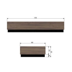 VTwonen Japandi Salontafel Laag -Meubelverkoop vtwonen block walnut japandi salontafel laag 07